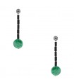 Boucles d’oreilles or, diamants, onyx, jade