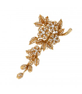 Boucheron diamonds and gold brooch