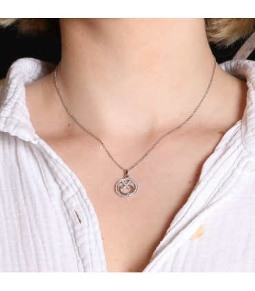 Chaumet Accroche Coeur diamonds and gold necklace