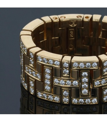 Léon Hatot gold and diamonds ring