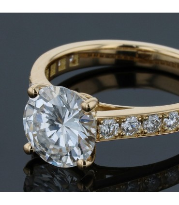 Bague solitaire diamant - Certificat LFG 2,08 ct G SI1