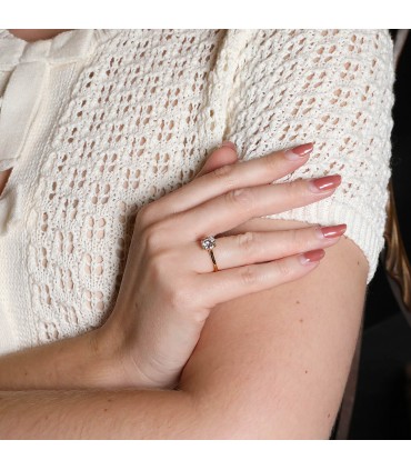 Diamond and gold ring