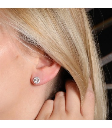 Boucles d’oreilles or, diamants