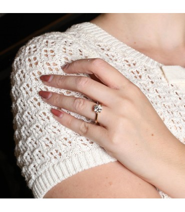 Diamond and gold ring