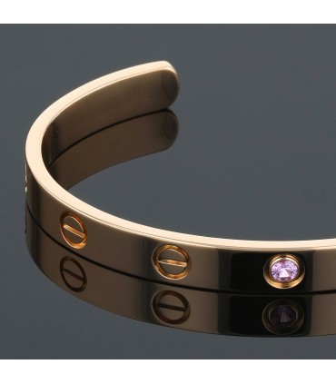 Cartier Love pink sapphire and gold bracelet