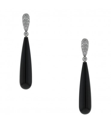 De Grisogono Gocce diamonds, onyx and gold earrings