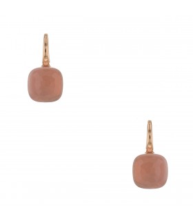 Pomellato Nudo quartz and two tones gold earrings