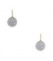 Pomellato Sabbia diamonds and two tones gold earrings