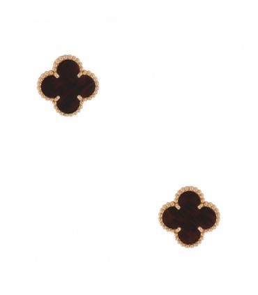Van Cleef & Arpels wood and gold earrings