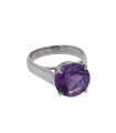Amethyst and gold ring