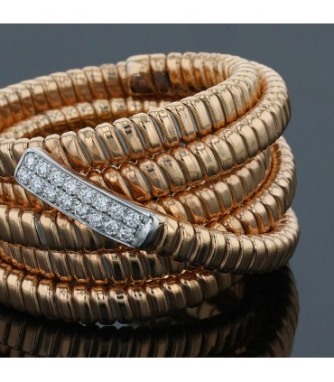 Two tones gold and diamonds ring