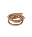Two tones gold and diamonds ring