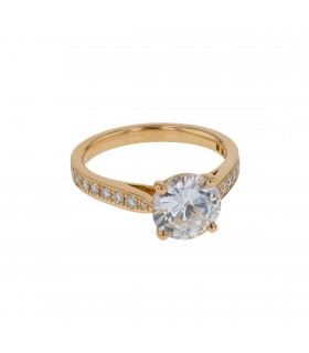 Bague solitaire diamant - Pré-certificat LFG 1,73 ct F VS2