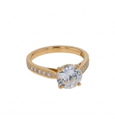 Bague solitaire diamant - Pré-certificat LFG 1,73 ct F VS2