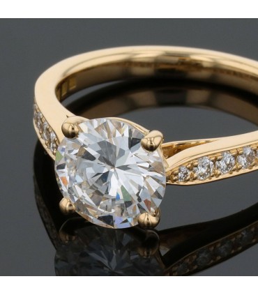 Bague solitaire diamant - Pré-certificat LFG 1,73 ct F VS2