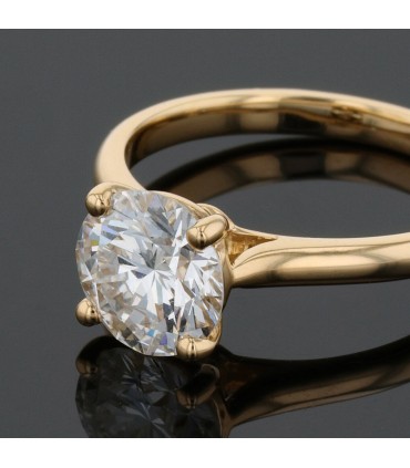 Diamond and gold ring