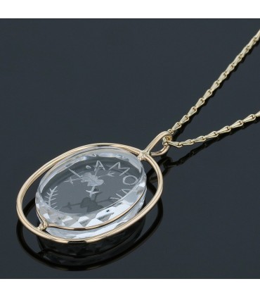L’Amour N°1 Cristal quartz and gold necklace