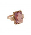 Gold and cameo ring