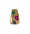 Ruby, sapphire, emerald and diamonds necklace