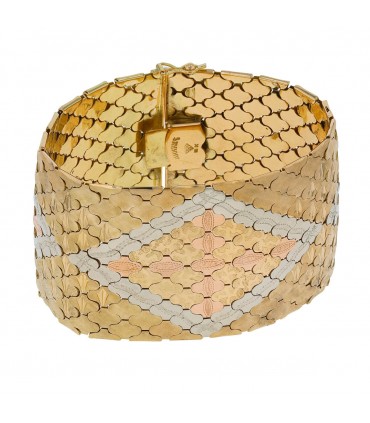 Three tones gold bracelet
