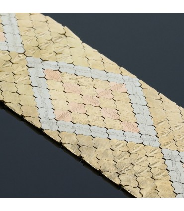 Three tones gold bracelet