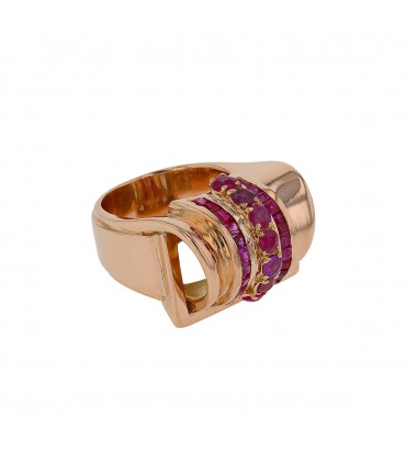 Gold and rubies ring