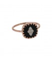 Pascale Monvoisin Pierrot resin, diamonds and gold ring