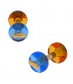 Marina B Cimin gold, quartz and cornelian cufflinks