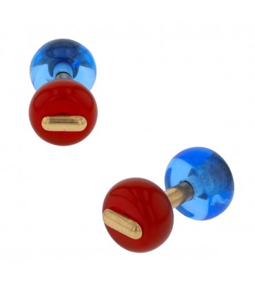 Marina B Cimin gold, quartz and cornelian cufflinks