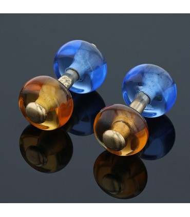 Marina B Cimin gold, quartz and cornelian cufflinks