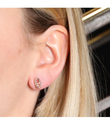 Hermès Chaîne d’Ancre gold earrings