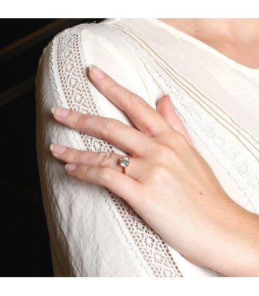 Diamond and gold ring