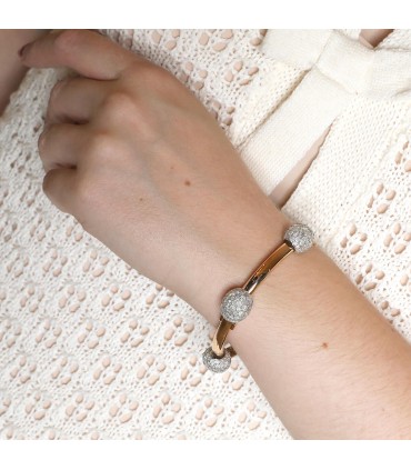 Pomellato Tango diamonds, gold and silver bracelet