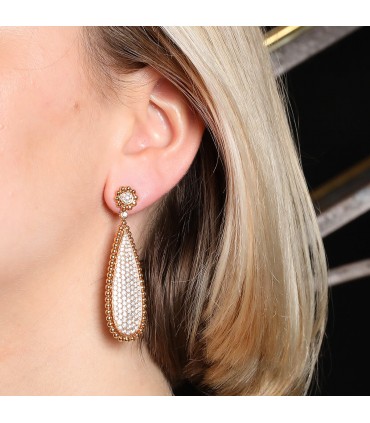 Diamonds and gold earrings