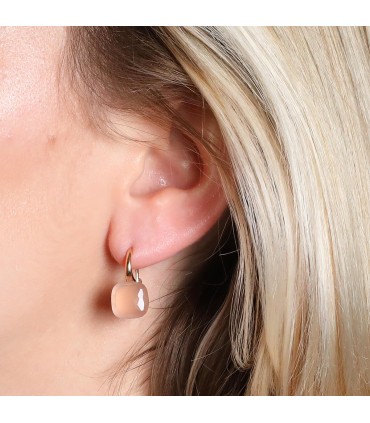 Pomellato Nudo quartz and two tones gold earrings