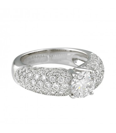 Bague solitaire or et diamants