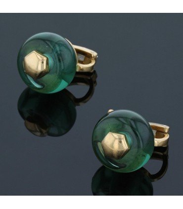 Marina B turquoises, color stones and gold earrings