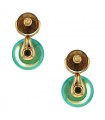 Marina B quartz, onyx and gold earrings