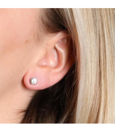 Boucles d’oreilles or, diamants