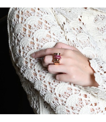 Gold and rubies ring