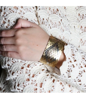 Three tones gold bracelet
