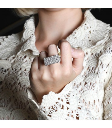 Diamonds and platinum ring