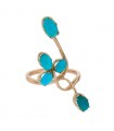 Turquoise and gold ring