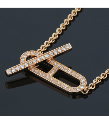 Hermès Ever Chaîne d’Ancre diamonds and gold bracelet