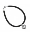 Chopard Happy Diamonds diamond, gold and rubber bracelet