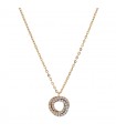Cartier Trinity diamonds and three tones gold necklace