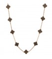 Van Cleef & Arpels Vintage Alhambra obsidian and gold necklace