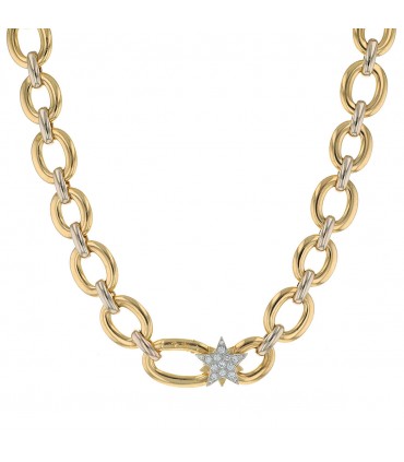 Pomellato two tones gold and diamonds necklace