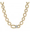 Pomellato two tones gold and diamonds necklace