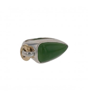 Puiforcat silver, gold and jade ring